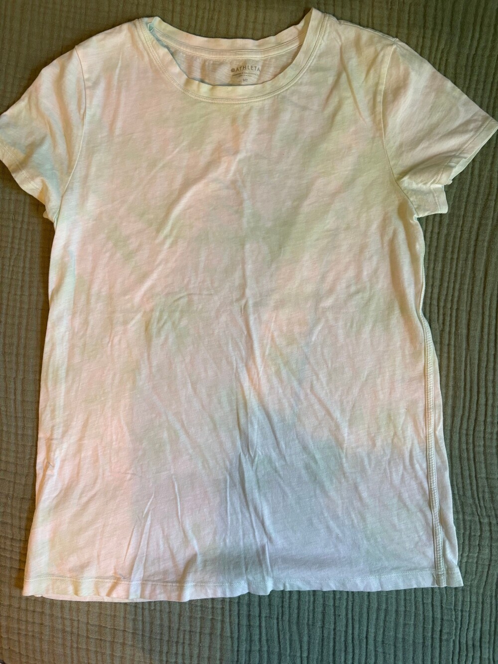 Athleta Medium Tall White Organic Cotton Short Sleeve T-Shirt